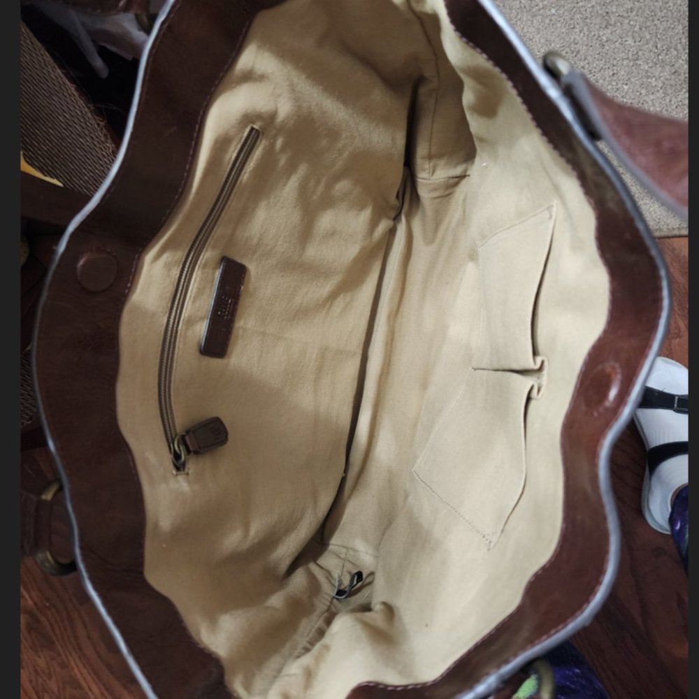 Frye Dark Brown Leather Tote Bag - Picture 7 of 9
